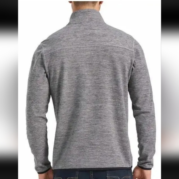 Avalanche Men's Quarter Zip Stand Up Collar Top, Gray,‎ Size L - Picture 4 of 7